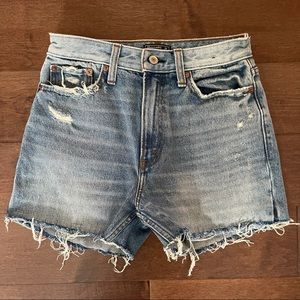 abercrombie high waisted jean shorts